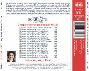 CD Domenico Scarlatti: Complete Keyboard Sonata Vol. 20 334032