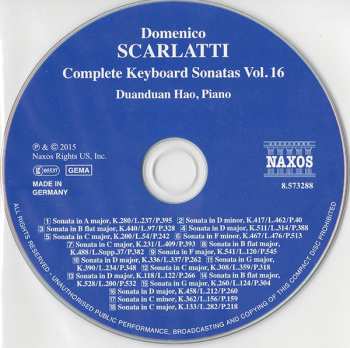 CD Domenico Scarlatti: Complete Keyboard Sonatas Vol. 16 321342