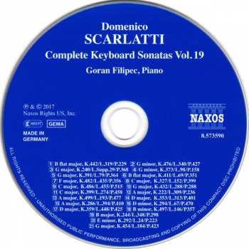 CD Domenico Scarlatti: Complete Keyboard Sonatas Vol.19  251597