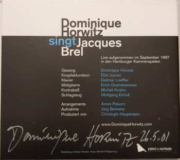 CD Dominique Horwitz: Dominique Horwitz singt Jacques Brel 373497