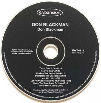CD Don Blackman: Don Blackman 458537