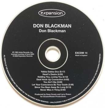 CD Don Blackman: Don Blackman