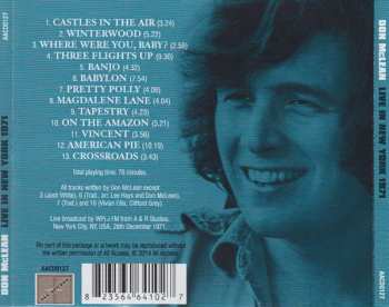 CD Don McLean: Live In New York 1971 466726