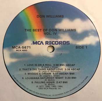 LP Don Williams: Greatest Hits Volume IV 515878