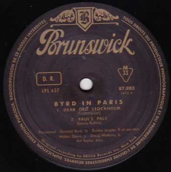 LP Donald Byrd Quintet: Byrd In Paris LTD 152588