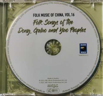 CD Dong: Folk Songs Of The Dong, Gelao and Yao Peoples 441735