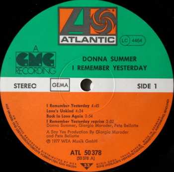 LP Donna Summer: I Remember Yesterday