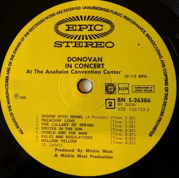 LP Donovan: Donovan In Concert 357223