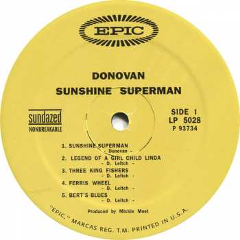 LP Donovan: Sunshine Superman 35116