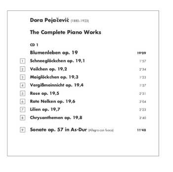 2CD Dora Pejačević: The Complete Piano Works 476887