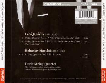 CD Doric String Quartet: Janáček String Quartet Nos 1 & 2; Martinu String Quartet No. 3