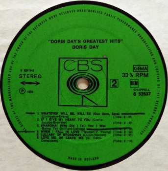 LP Doris Day: Doris Day's Greatest Hits