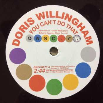 Album Doris Willingham: You Can't Do That / Can't Get You Out Of My Mind