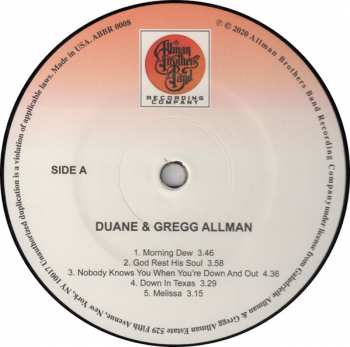 LP Duane & Greg Allman: Duane & Gregg Allman 141505