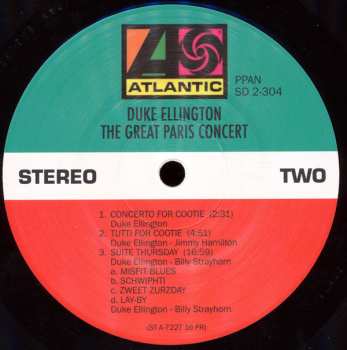 2LP Duke Ellington And His Orchestra: The Great Paris Concert 144816