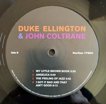 LP Duke Ellington: Duke Ellington & John Coltrane LTD 62289