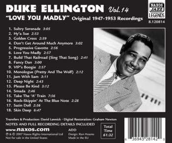 CD Duke Ellington: Love You Madly (Vol. 14 Original 1947 - 1953 Recordings) 427025