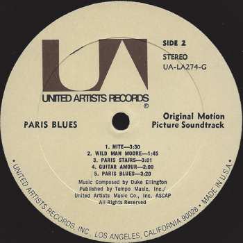 LP Louis Armstrong: Paris Blues (Original Sound Track)