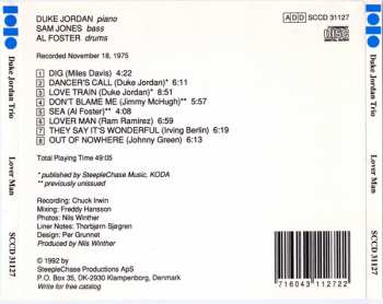 CD Duke Jordan Trio: Lover Man