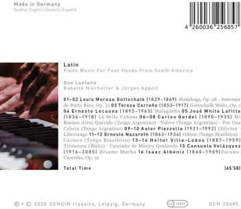 CD Duo Lontano: Latin: Piano Music For Four Hands From South America 326838