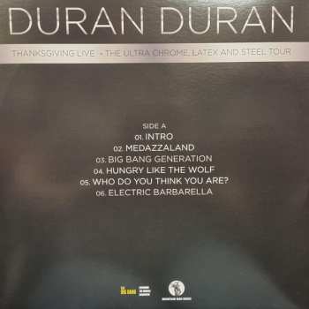 2LP Duran Duran: Thanksgiving Live - The Ultra Chrome, Latex And Steel Tour LTD | CLR 119127