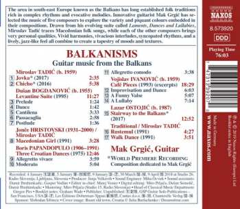 CD Dušan Bogdanović: Balkanisms: Guitar Music From The Balkans 374113