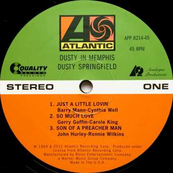 2LP Dusty Springfield: Dusty In Memphis LTD