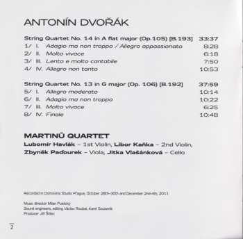 SACD Antonín Dvořák: String Quartets Op. 105 And 106