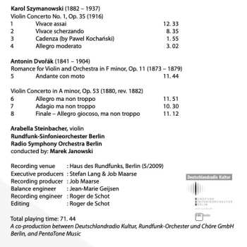 SACD Antonín Dvořák: Violin Concerto In A Minor, Op. 53 / Romance In F Minor, Op. 11 / Violin Concerto No. 1, Op. 35