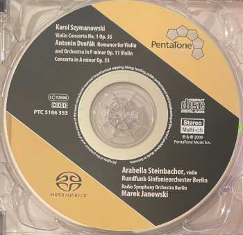 SACD Antonín Dvořák: Violin Concerto In A Minor, Op. 53 / Romance In F Minor, Op. 11 / Violin Concerto No. 1, Op. 35
