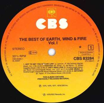 LP Earth, Wind & Fire: The Best Of Earth Wind & Fire Vol. I 417397