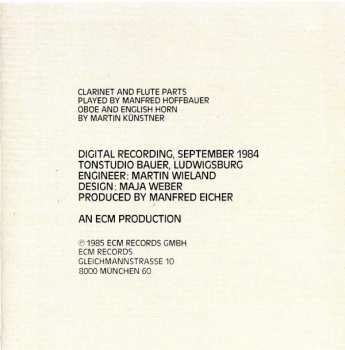 CD Eberhard Weber: Chorus 286708