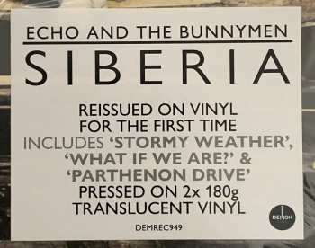 2LP Echo & The Bunnymen: Siberia CLR 80480