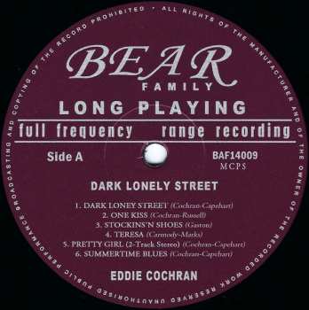 CD/EP Eddie Cochran: Dark Lonely Street LTD 463923