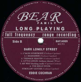 CD/EP Eddie Cochran: Dark Lonely Street LTD 463923