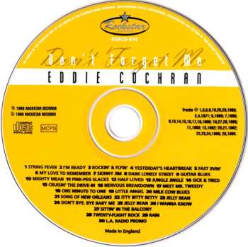 CD Eddie Cochran: Don't Forget Me 449272
