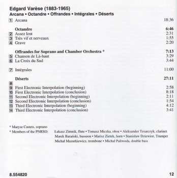 CD Edgard Varèse: Arcana ● Intégrales ● Déserts 113420