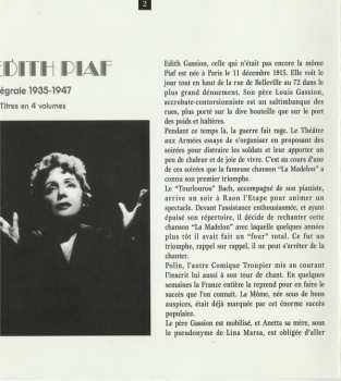 CD Edith Piaf: De La Rue À La Scène 1935 - 1937 / Volume 1 281815