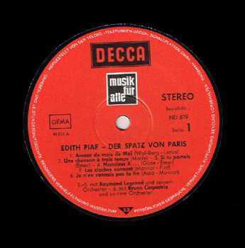 LP Edith Piaf: Der Spatz Von Paris