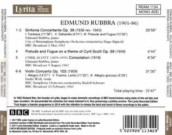 CD Edmund Rubbra: Sinfonia Concertante, Op. 38; Violin Concerto, Op. 103 333126
