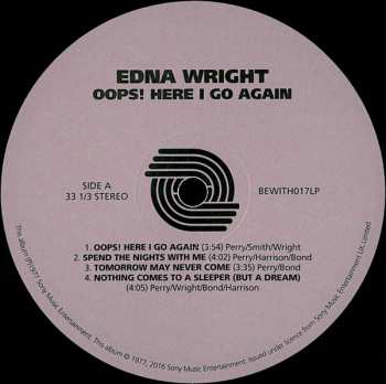 LP Edna Wright: Oops! Here I Go Again LTD 379635