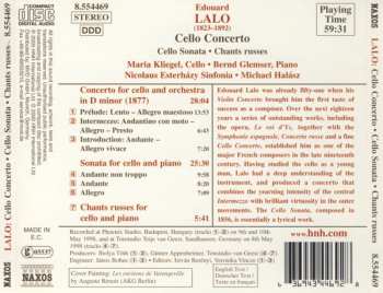 CD Édouard Lalo: Cello Concerto In D Minor • Cello Sonata • Chants Russes 323703
