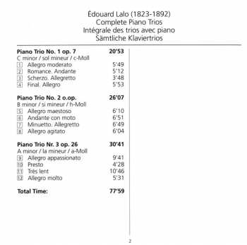 CD Édouard Lalo: Complete Piano Trios 118905