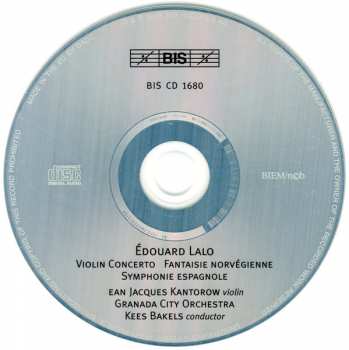 CD Édouard Lalo: Symphonie Espagnole 🞄 Violin Concerto 🞄 Fantaisie Norvégienne 327282
