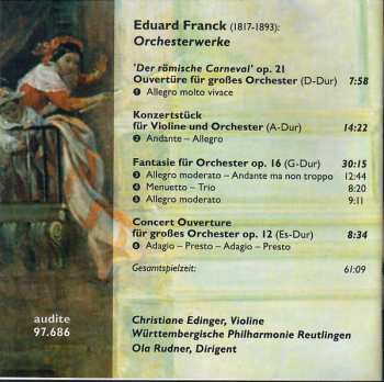 CD Eduard Franck: Orchestral Works 477201