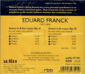 CD Eduard Franck: String Sextets (E-Flat Major, Op. 41 / D Major, Op. 50) 123084