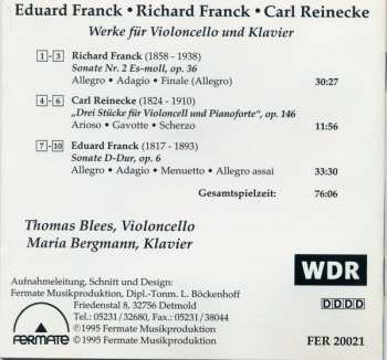 CD Eduard Franck: Werke Für Violoncello Und Klavier 294469