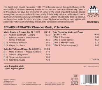 CD Eduard Nápravník: Chamber Music, Volume One: Music For Violin And Piano 324247