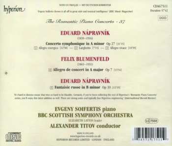 CD Eduard Nápravník: Concerto Symphonique, Op 27 / Fantaisie Russe, Op 39 / Allegro De Concert, Op 7 322911