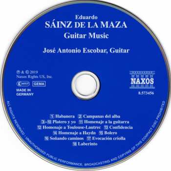 CD Eduardo Sainz De La Maza: Guitar Music 365165